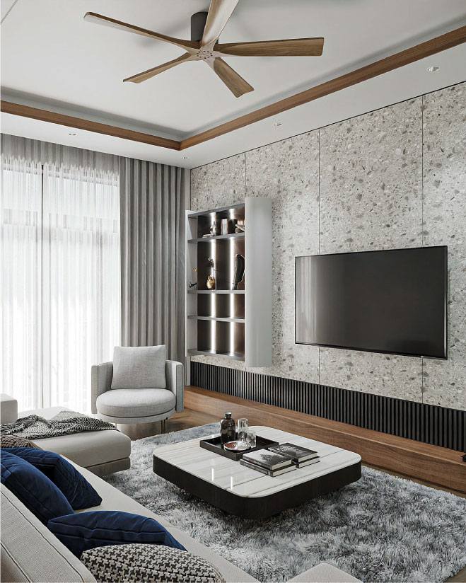 Ta có thể thấy thiết kế nội thất nhà ở Thường Tín vô cùng hiện đại khi nhìn từ góc này